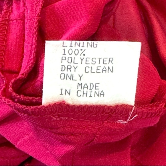 Tadashi Collection bodycon knee-length dress all-over pleats raspberry pink Med - Picture 8 of 9